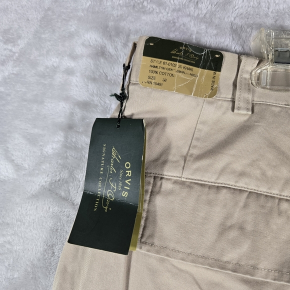 Orvis Signature Cargo Pants Mens 38 Unhemmed Hamilton Gentlemen Khaki NWT - Picture 4 of 10